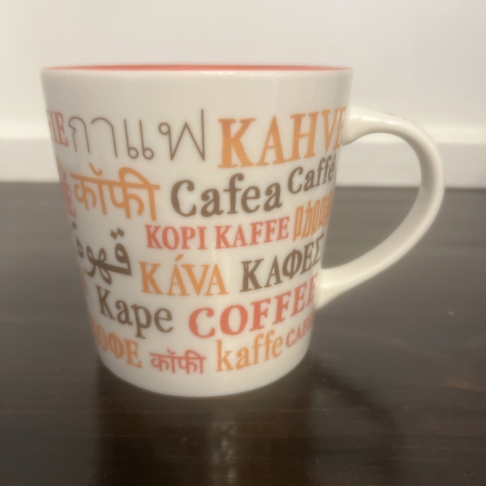 Starbucks Coffee Mug World Language for word Coffee Multicolor Different 16 OZ